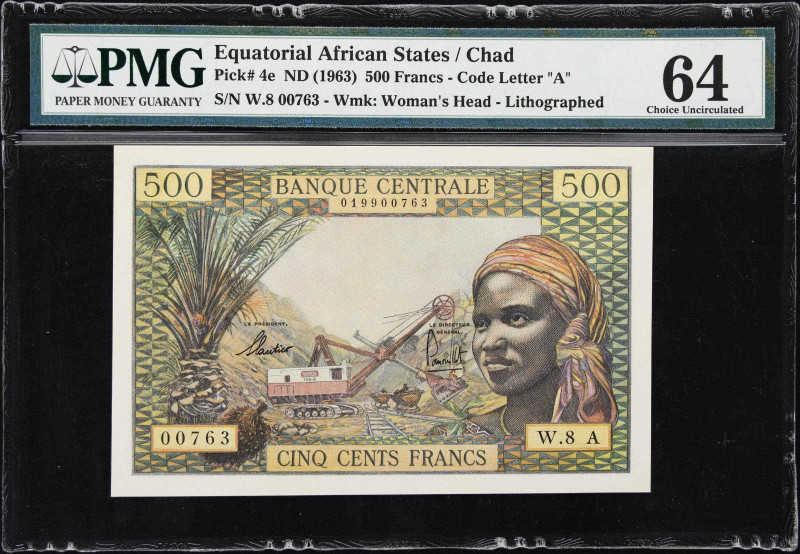 EQUATORIAL AFRICAN STATES / CHAD. Banque Centrale - Etats de l'Afrique Equatoria...