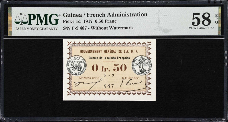 GUINEA. Gouvernement General de l'Afrique Occidentale Francaise. 0.50 Franc, 11....