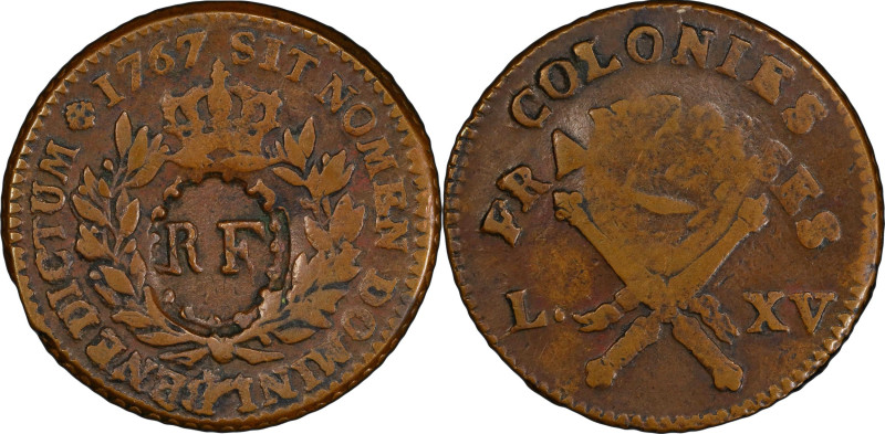 1767-A (1793) Sou. Paris Mint. Breen-701. RF Counterstamp. VF-35 (PCGS).
198.7 ...