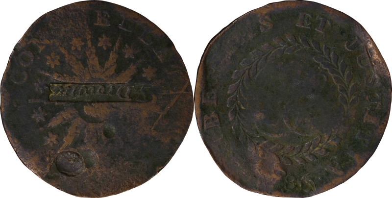 1785 Nova Constellatio Copper. Crosby 4-D, W-1910. Rarity-4+. CONSTELLATIO, Poin...