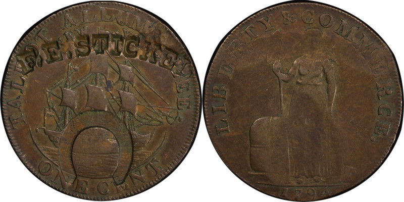 1794 Talbot, Allum & Lee Cent. Fuld-3, W-8580. Rarity-4. With NEW YORK. Small & ...