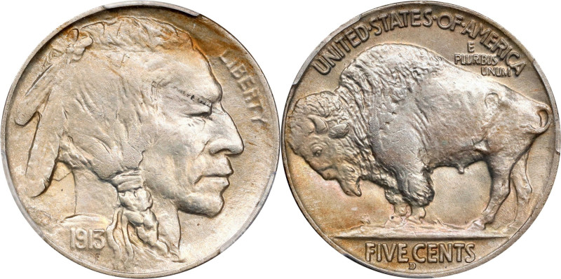 1913-D Buffalo Nickel. Type II. MS-64 (PCGS).
PCGS# 3922. NGC ID: 22R2.

Esti...