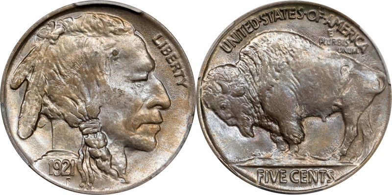 1921 Buffalo Nickel. MS-63 (PCGS).
PCGS# 3947. NGC ID: 22RT.

Estimate: $300