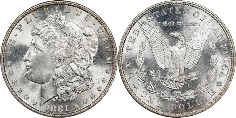 1881-S Morgan Silver Dollar. MS-65 (NGC).
PCGS# 7130. NGC ID: 2549.

Estimate...