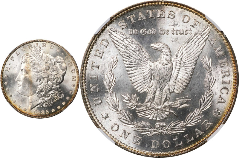 1885 Morgan Silver Dollar. MS-65 (NGC).
PCGS# 7158. NGC ID: 254R.

Estimate: ...