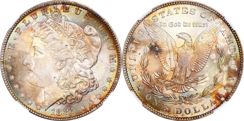 1885 Morgan Silver Dollar. MS-64 (NGC).
PCGS# 7158. NGC ID: 254R.

Estimate: ...