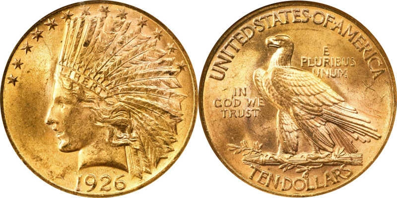 1926 Indian Eagle. MS-63 (NGC). CAC.
PCGS# 8882. NGC ID: 28H9.

Estimate: $17...