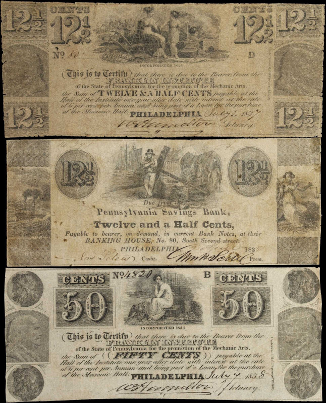 Lot of (3) Philadelphia, Pennsylvania. Franklin Institute & Pennsylvania Savings...