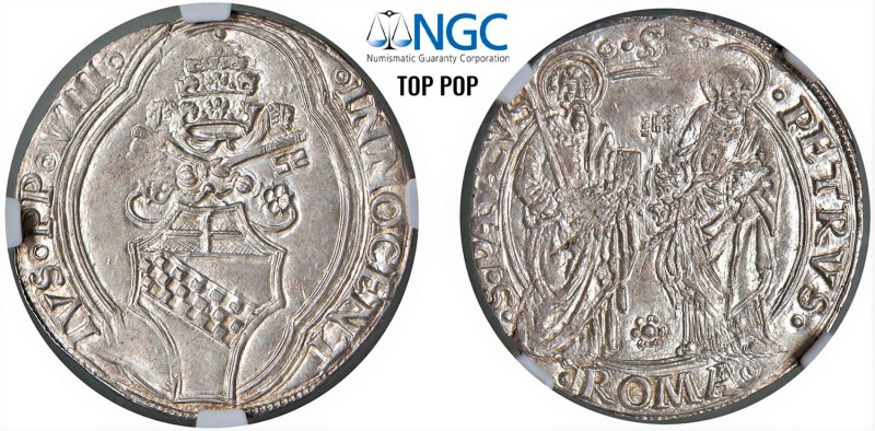 INNOCENZO VIII, Giovanni Battista Cybo (1484-1492) - Grosso s.d., Roma
Argento ...