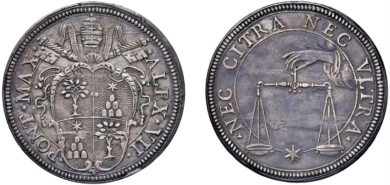 ALESSANDO VII, Fabio Chigi (1655-1667) - Testone
Argento - 9,61 gr.
Dritto: St...