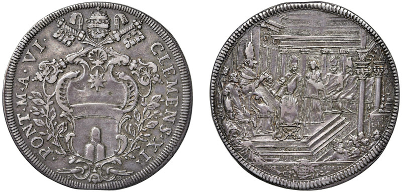 CLEMENTE XI, Giovanni Francesco Albani (1700-1721) - Piastra, anno VI
Argento -...