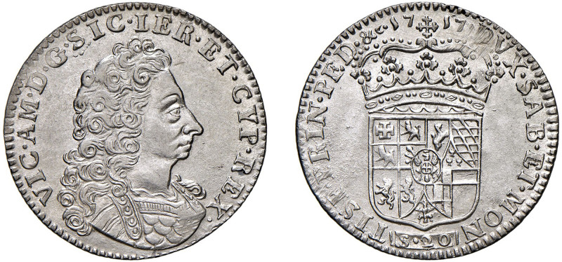 VITTORIO AMEDEO II, Re di Sicilia (1713-1718) - 1 lira 1717, II tipo
Argento - ...