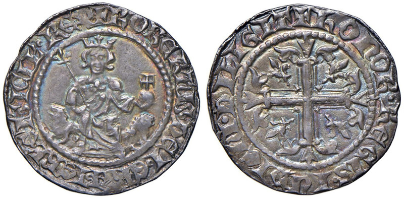 Napoli - Roberto d'Angiò (1309-1343) Gigliato - D/ + ROBERTVS DEI GRA IERL' ET S...