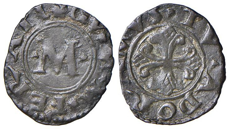 Casale - Guglielmo II Paleologo (1494-1518) Obolo - D/ GV M M FERATI, nel campo ...