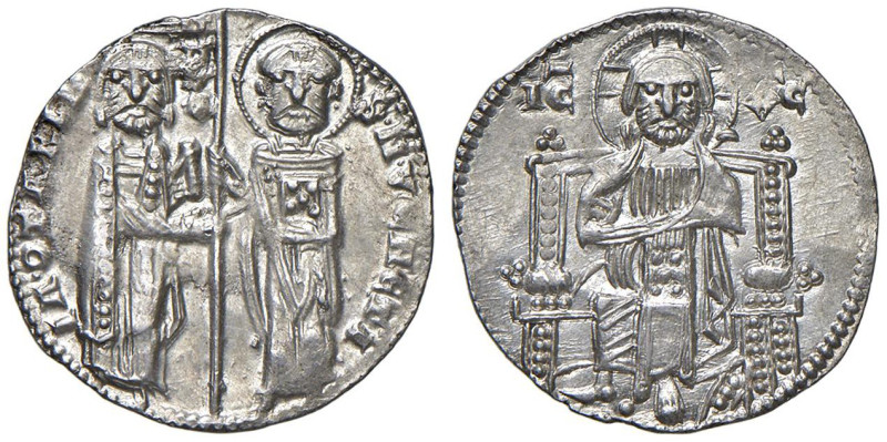 Venezia - Iacopo Contarini (1275-1280) Grosso - D/ IA 9TARIN - S M VENETI, San M...