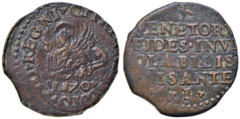 Venezia - Assedio di Famagosta (1570-1571) Bisante ossidionale 1570 - D/ PRO REG...