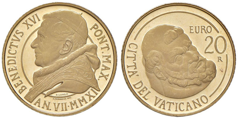 Città del Vaticano - Benedetto XVI (2005-2013) 20 Euro 2011 "Cappella Paolina re...