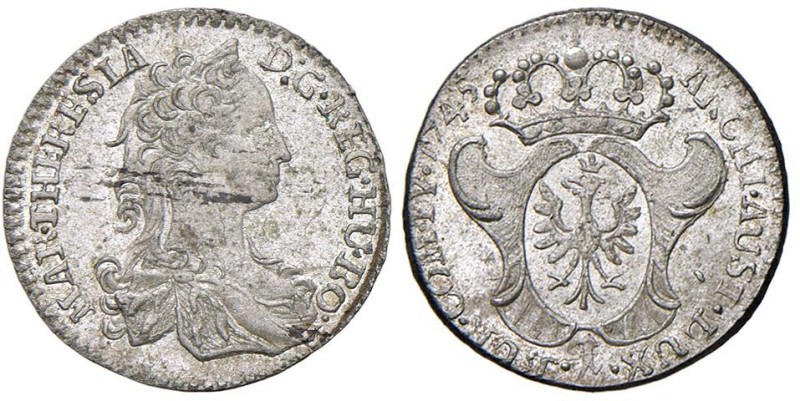 Austria - Imperatrice Maria Theresia (1740-1780) Kreuzer 1745 Hall - Frühw. 688 ...