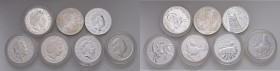 Gran Bretagna - Insieme di 7 monete da 2 Pounds, 2014, 2015, 2016, 2017, 2019 Lunar, 2000 Britannia, 2017 Big Ben.

 

Come da foto