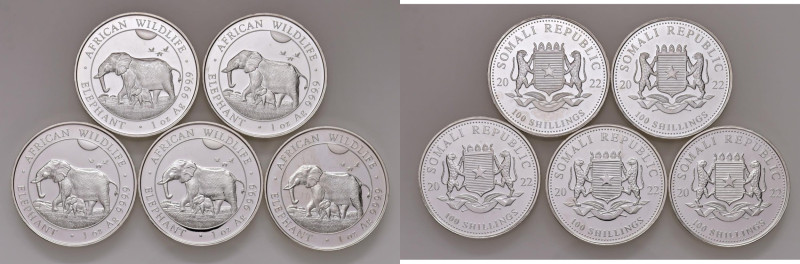Somalia - Insieme di 5 monete da 100 Shillings 2022.

 

come da foto
