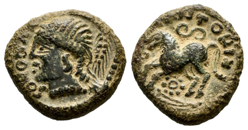 Central Gaul. Sequani. AE 16. 50-30 BC. (De la Tour-7005). (Castelin-775). Anv.:...