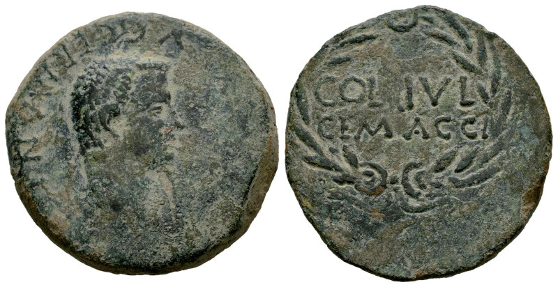 Acci. Time of Caligula. Dupondius. 34-41 AC. Guadix (Granada). (Abh-41). (Acip-3...