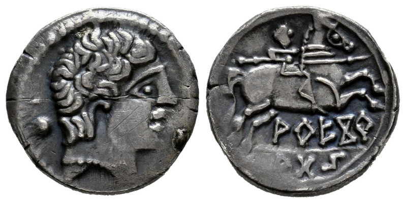 Areikoratikos-Arekoratas. Denarius. 150-20 BC. Agreda (Soria). (Abh-110). (Acip-...