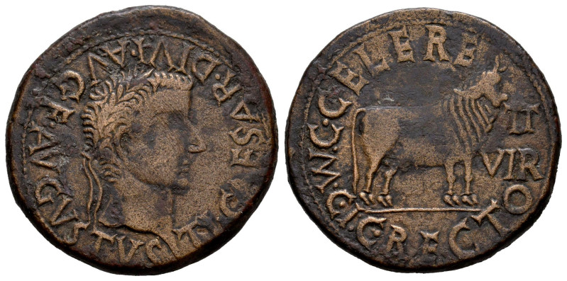 Calagurris. Time of Tiberius. Unit. 14 - 36 BC. Calahorra (La Rioja). (Abh-430)....