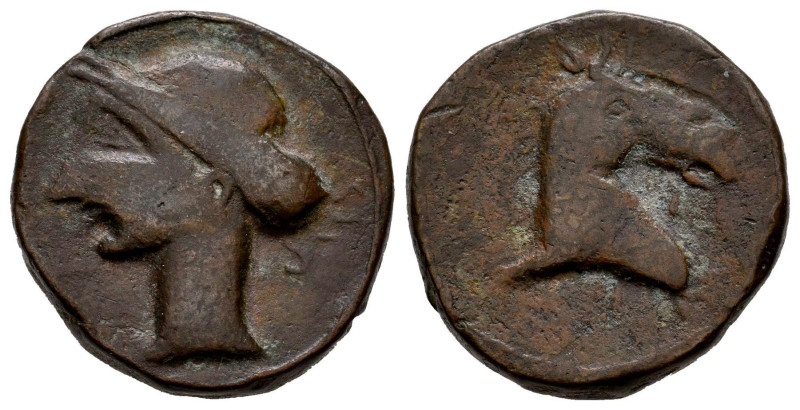 Hispanic-Carthaginian Coinage. Calco. 220-215 BC. Cartagena (Murcia). (Abh-511)....