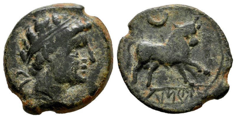 Kastilo-Castulo. Half unit. 180 BC. Cazlona (Jaén). (Abh-716). (Acip-2110). (C-6...
