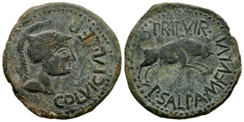 Kelse-Celsa. Unit. 50-30 BC. Velilla de Ebro (Zaragoza). (Abh-799). (Acip-1496)....