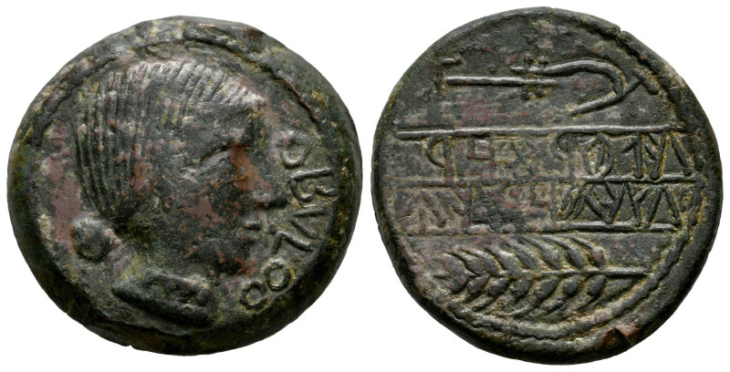 Obulco. Unit. 220-20 BC. Porcuna (Jaén). (Abh-1781). (MIB-159/12a). (Acip-2192)....