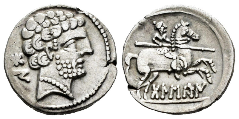 Bolskan. Denarius. 180-20 BC. Huesca. (Abh-1911). (MIB-79/07a). (Acip-1417?). An...