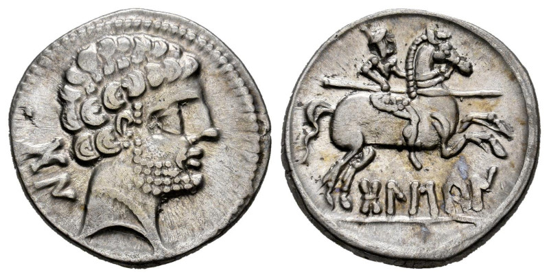 Bolskan. Denarius. 180-20 BC. Huesca. (Abh-1911). (MIB-79/07a). (Acip-1413). Anv...