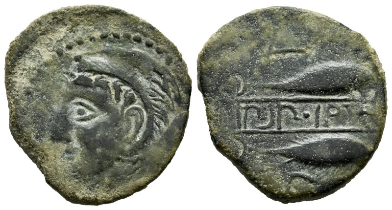 Sexi. Unit. 200-20 BC. Almuñecar (Granada). (Abh-2227). (Acip-819). (C-12). Anv....