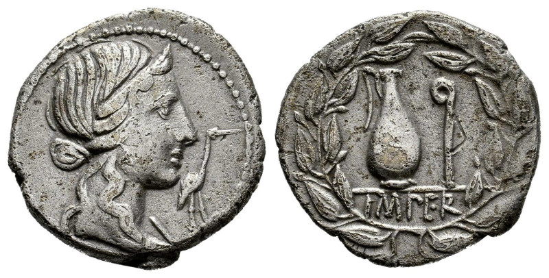 Caecilius. Q. Caecilius Metellus Pius. Denarius. 81 BC. Hispania. (Ffc-215). (Cr...