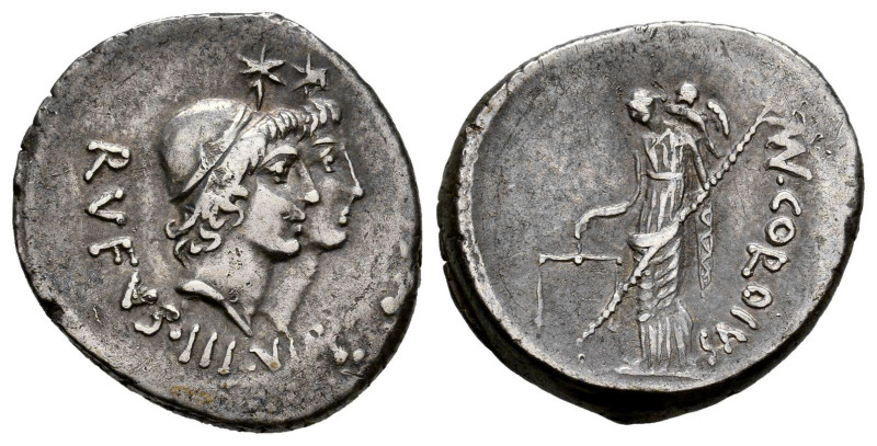 Cordius. Manius Cordius Rufus. Denarius. 46 BC. Rome. (Ffc-602). (Craw-463/1b). ...