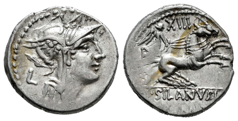 Junius. D. Junius Silanus L.f. Denarius. 91 BC. Rome. (Ffc-789). (Craw-337/3a). ...