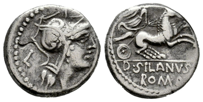 Junius. D. Junius Silanus L.f. Denarius. 91 BC. Rome. (Ffc-790). (Craw-337/3v). ...