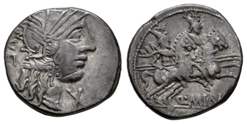 Minucius. Q. Minucius Rufus. Denarius. 122 BC. Auxiliary mint of Rome. (Ffc-920)...
