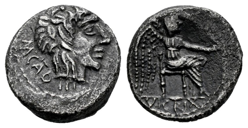 Porcius. M. Porcius Cato. Quinarius. 89 BC. Rome. (Craw-343/2b). (Rsc-Porcia 7)....