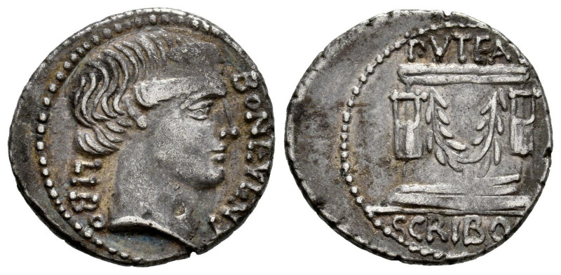 Scribonius. L. Scribonius Libo. Denarius. 62 BC. Rome. (Ffc-1102). (Craw-416/1a)...