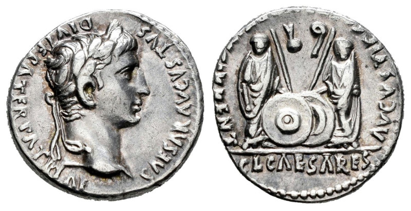 Augustus. Denarius. 7-6 a. C. Lugdunum. (Ffc-22). (Ric-207). (Cal-852). Anv.: CA...