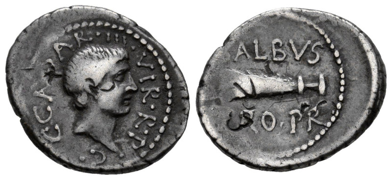 Octavian. L. Cornelius Balbus. Denarius. 41 BC. Mint moving with Octavian. (Ffc-...