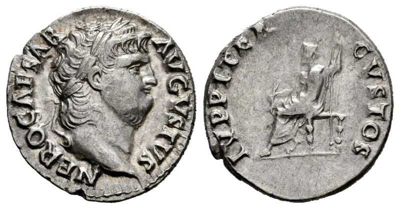 Nero. Denarius. 66-67 AD. Rome. (Ric-I 64). (Bmcre-74 var.). (Rsc-121). Anv.: IM...