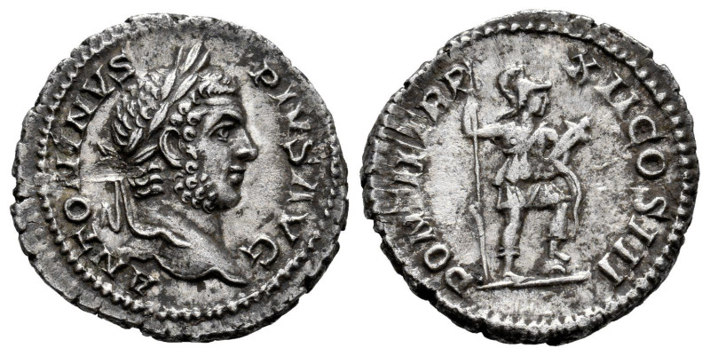 Caracalla. Denarius. 209 AD. Rome. (Ric-IV 112). (Bmcre-13). (Rsc-464 var.). Anv...