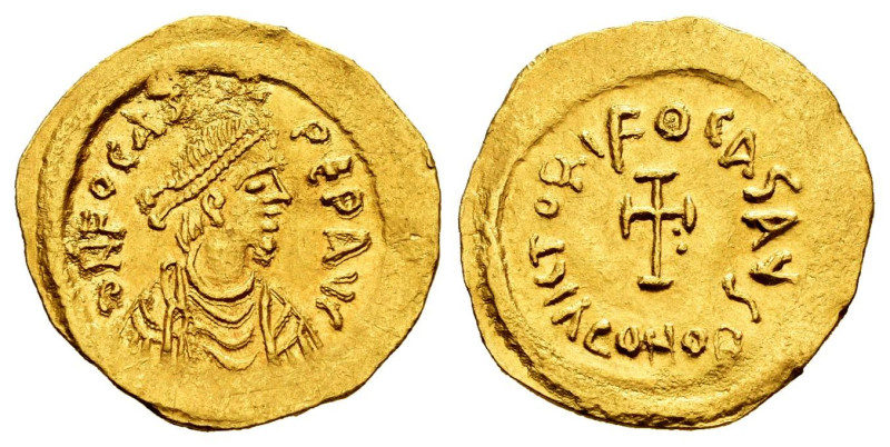 Phocas. Tremissis. 607-610 AD. Constantinople. (MIBE-27). (Doc-19). (Sear-634). ...