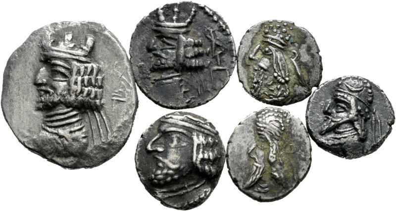 Lot of 6 coins of the Kings of Persis. Different values ​​and Kings. Ag. TO EXAM...