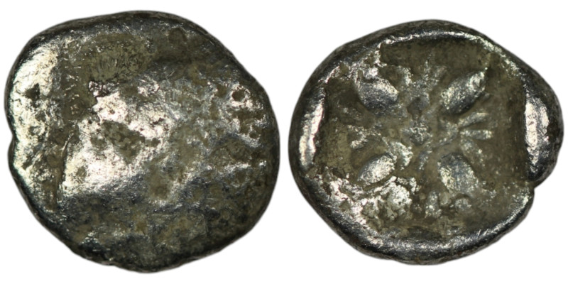 IONIA. Miletos. (Late 6th-early 5th centuries BC).
AR Diobol (10mm, 0,92g)