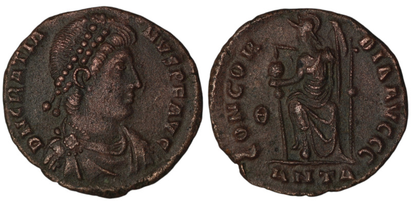 Gratian (AD 367-383). Antioch
AE Follis (18mm, 2,35g)